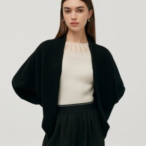 Pure Cashmere Crop Women Cardigan